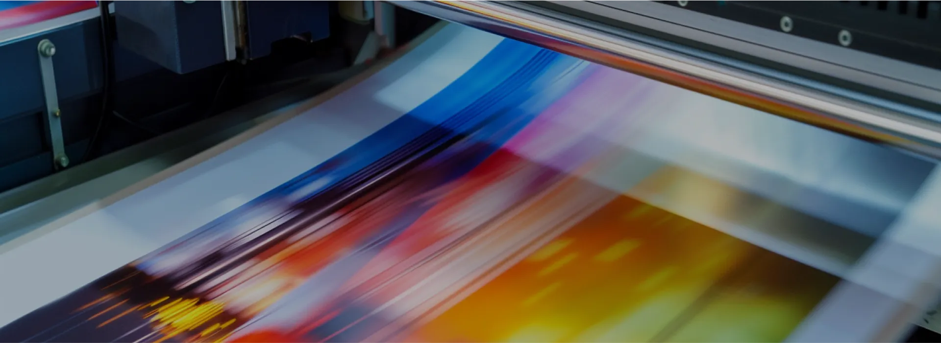 Materials being printed on a digital printing machine
